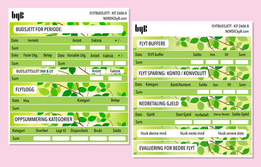 2606 FLYT-BUDSJETT for notatblokk - pakkedeal/enkeltark