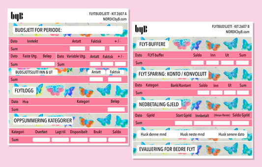 2607 FLYT-BUDSJETT for notatblokk - pakkedeal/enkeltark