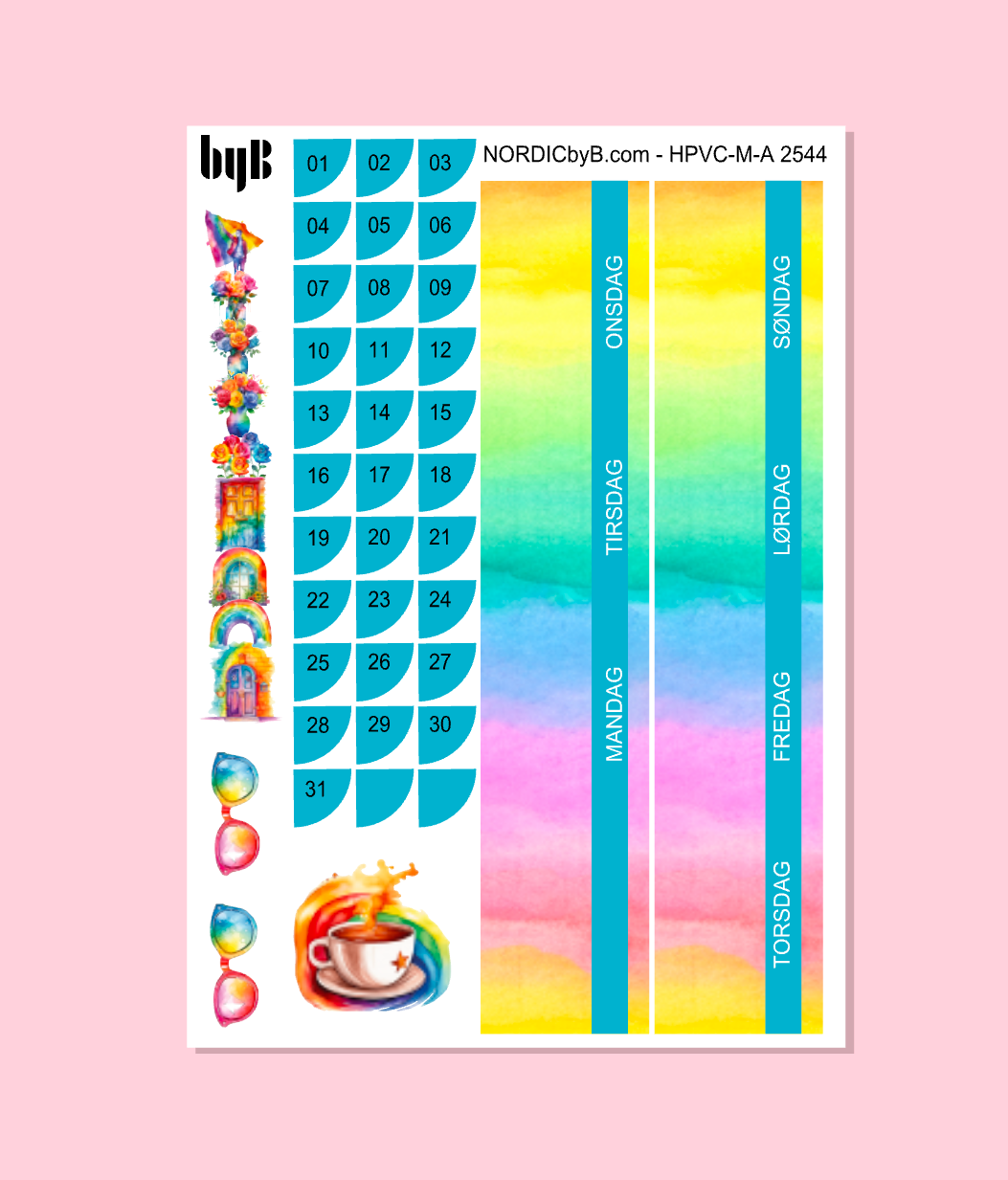 KIT 2544 MONTH PAGE - HAPPY PLANNER CL.VERT.