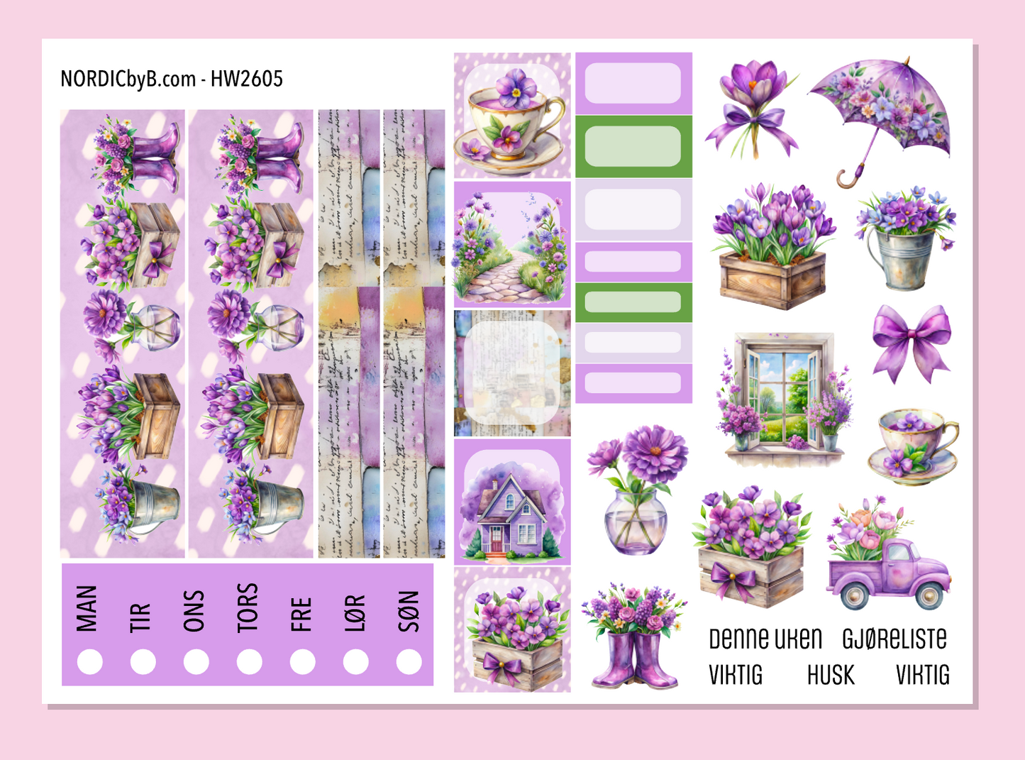 2605 Lilac Summer Vibe Hobonichi Weeks MiniKit