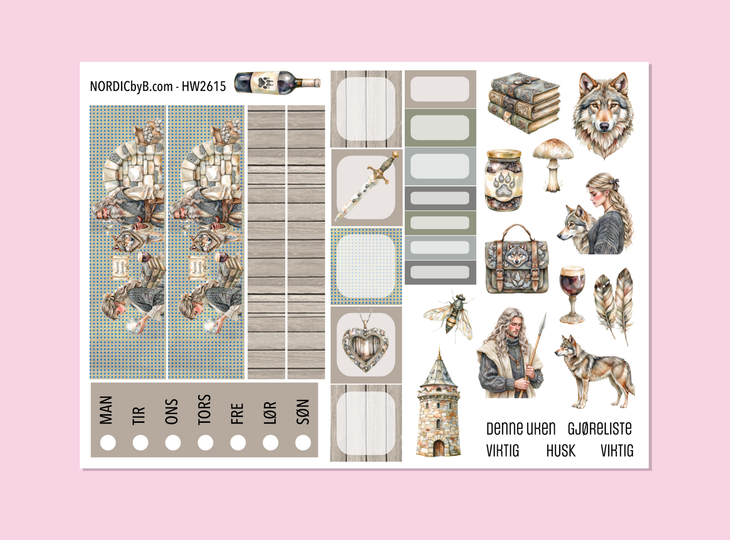 2615 Ancient Wolf Hobonichi Weeks MiniKit