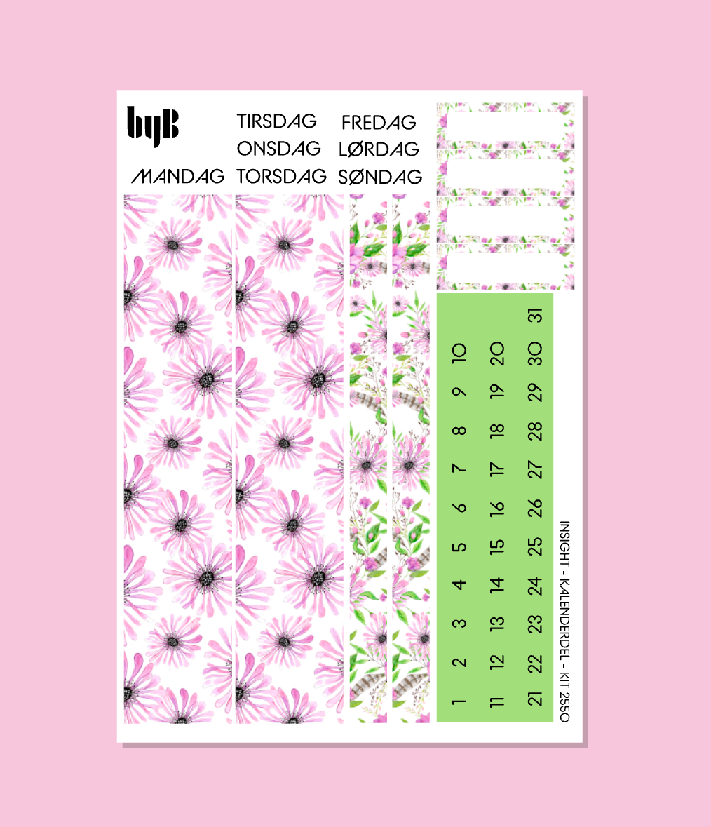 2550 INSIGHT PLANNER KALENDER-SIDE - 1 ark