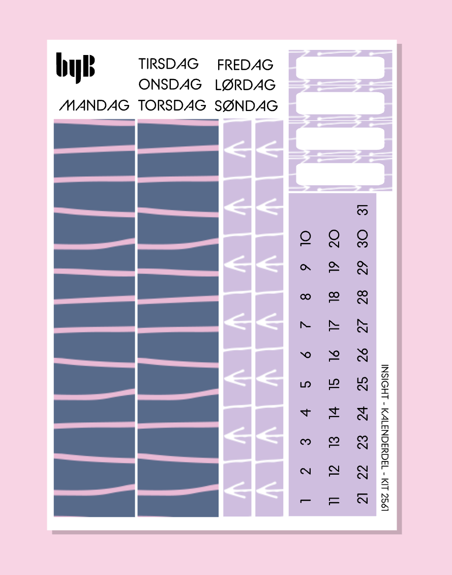 2561 INSIGHT PLANNER KALENDER-SIDE - 1 ark