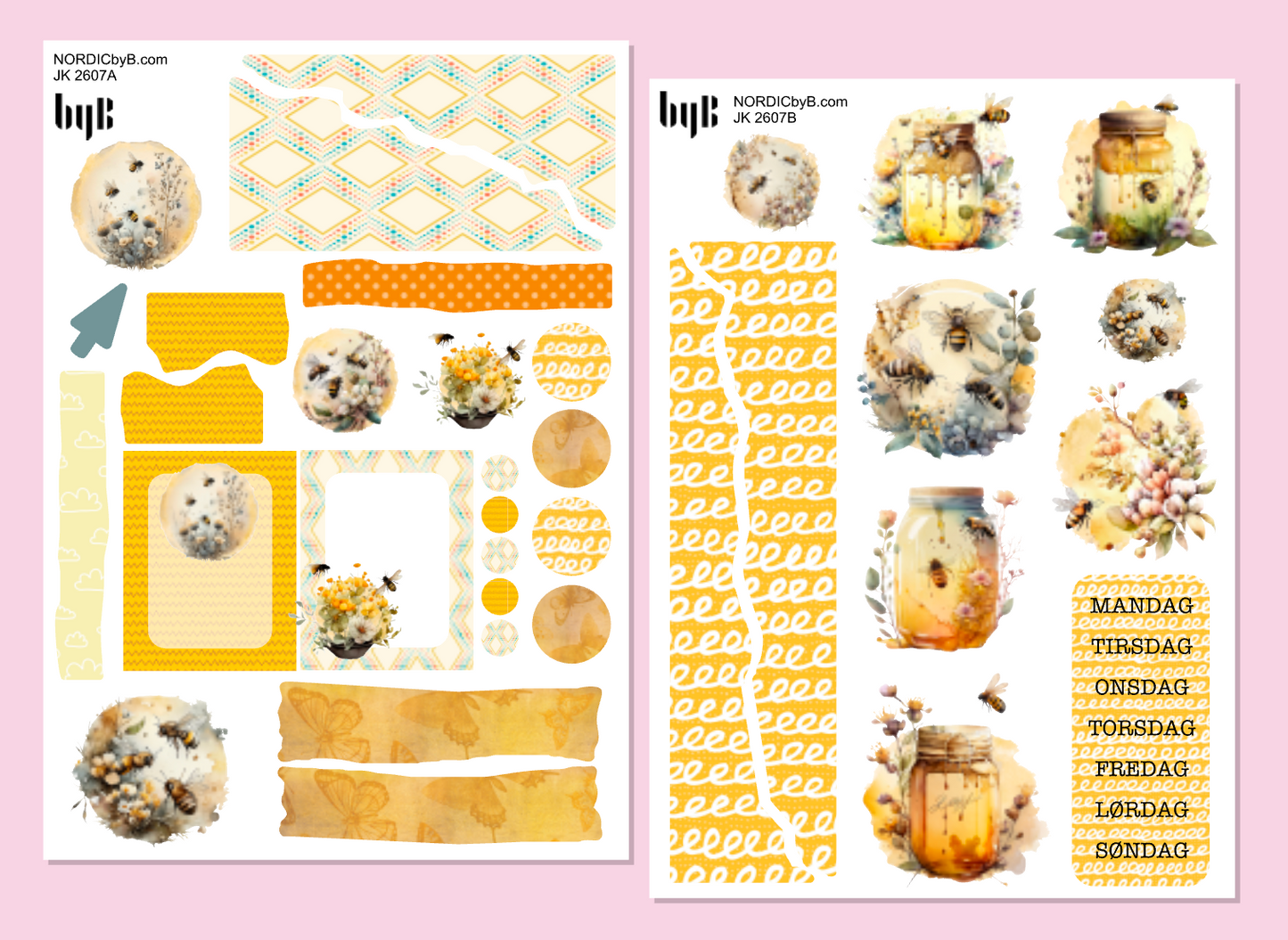 2607 Honey Bliss Journaling Kit - 2 ark