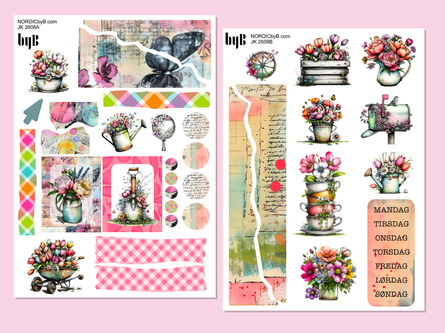 2608 Vibrant Spring Journaling Kit - 2 ark