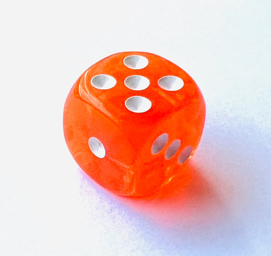 Colored Dice - 4 translucent "neon" colors - 4 pack or singles