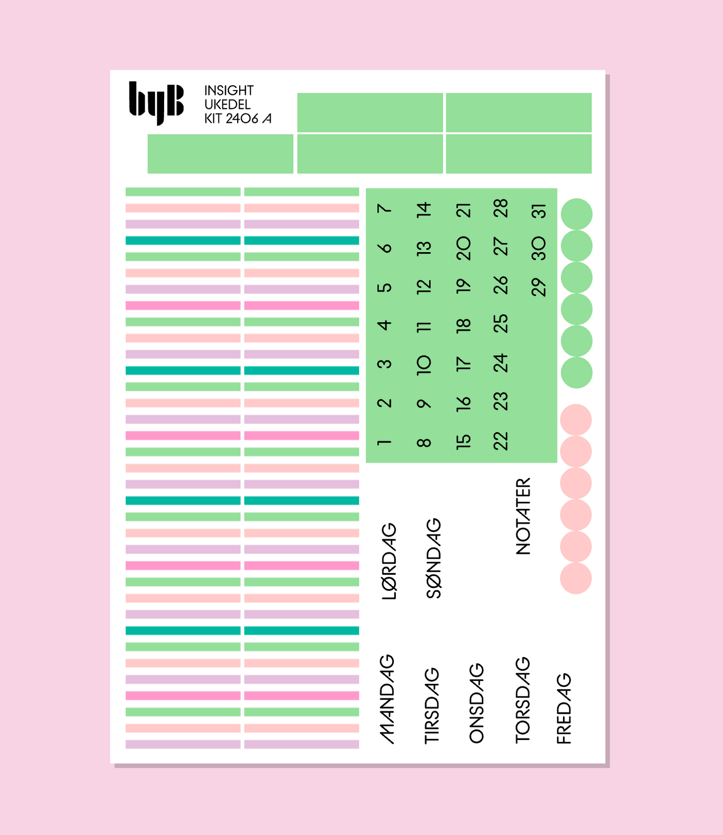 2406 INSIGHT PLANNER KIT - 3 ark