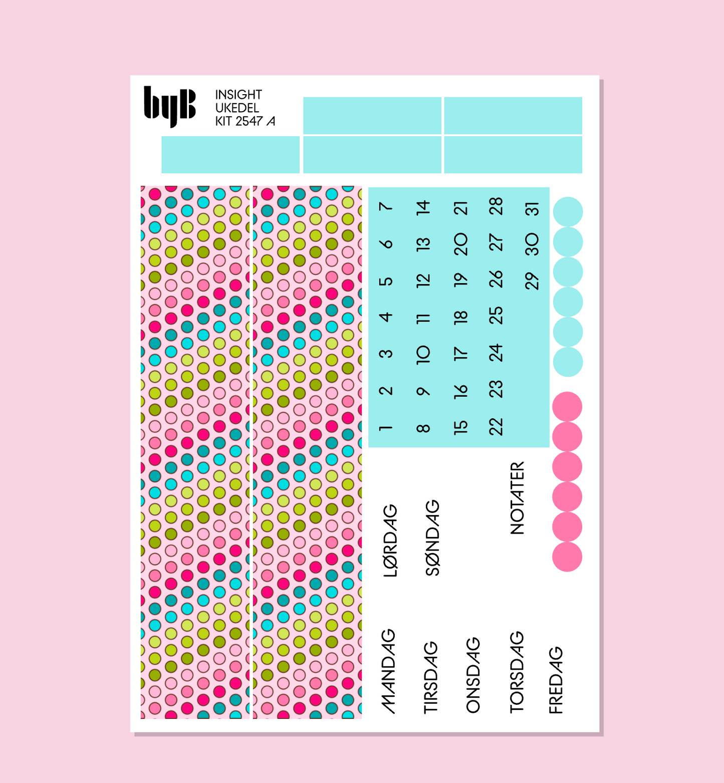 2547 INSIGHT PLANNER KIT - 3 ark