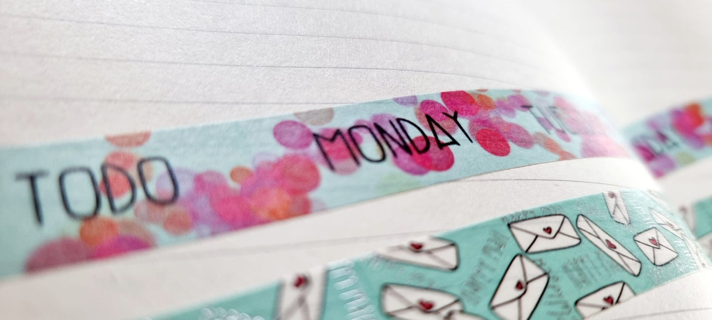 WASHI TAPE - days of the week in English + to do