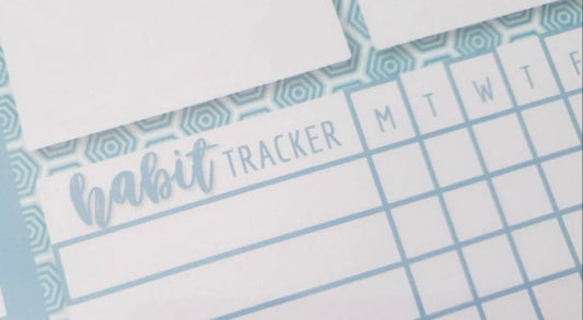 A4 Weekly Planner Pad with habit tracker and shopping list