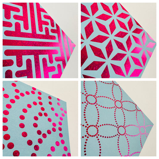 A4 PAPER PAD, design paper med holografisk effekt, 20 ark