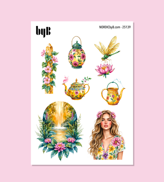 Pink & Yellow Fairy Sticker Sheet