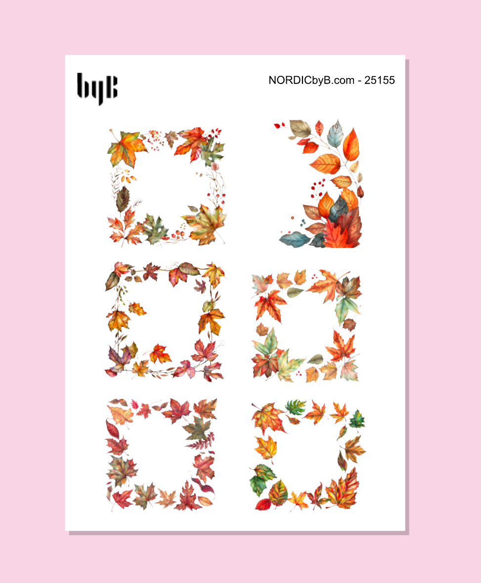 AUTUMN LEAVES STICKER SHEETS 1-8