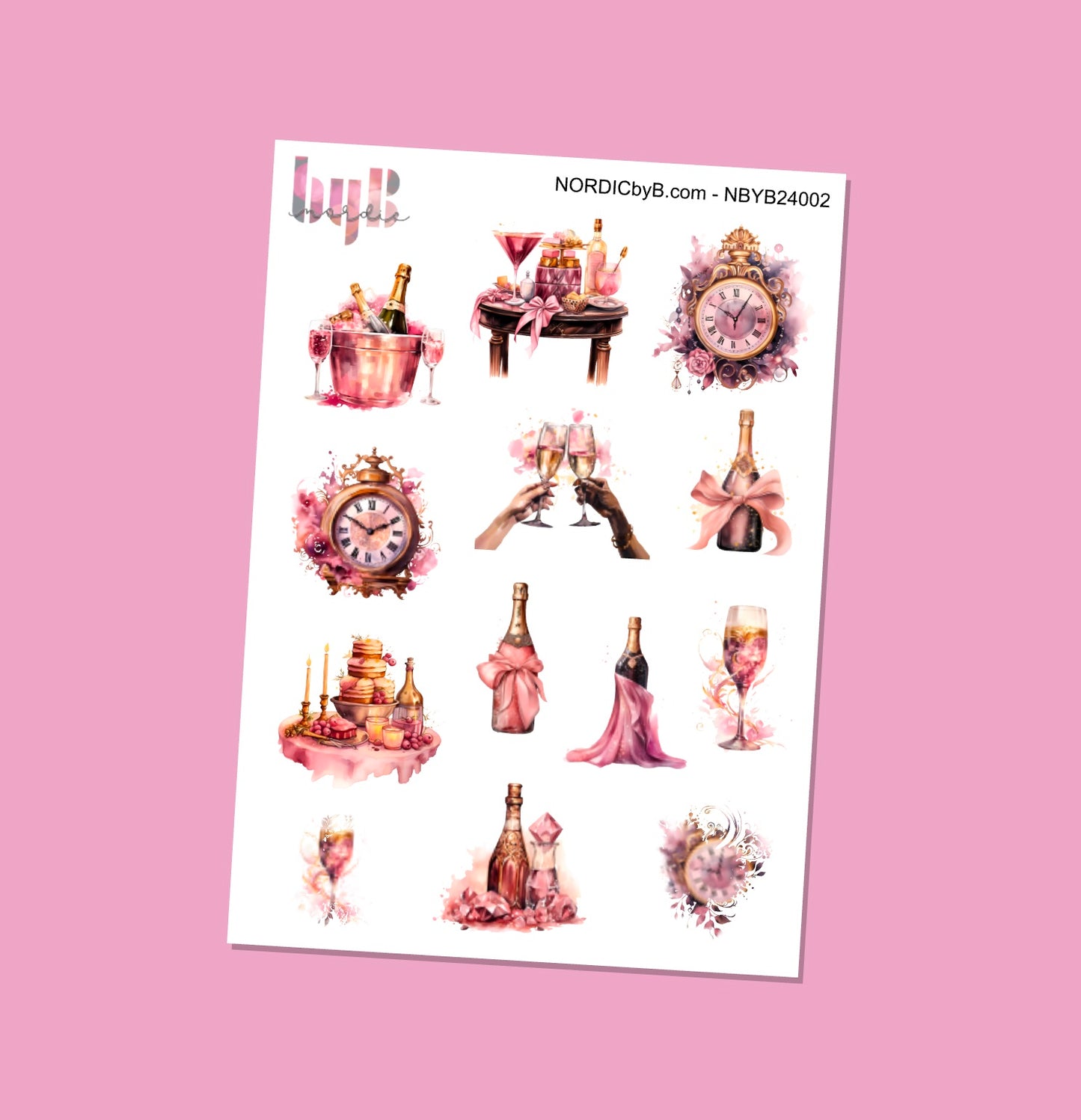 Pink Party Sticker Sheet