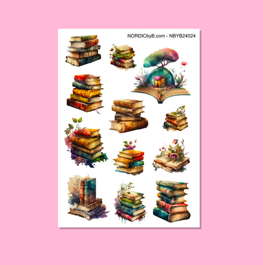 Beautiful Books Sticker Sheet