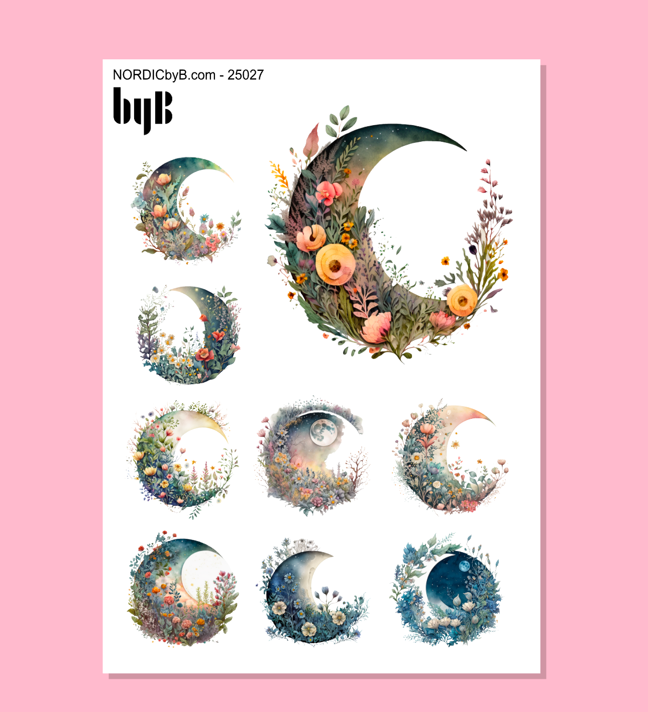 FLOWER MOONS Sticker Sheet