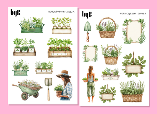 2 Garden Sticker Sheets