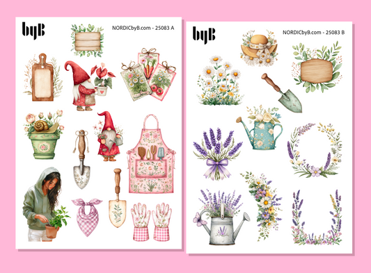 2 Garden Sticker Sheets