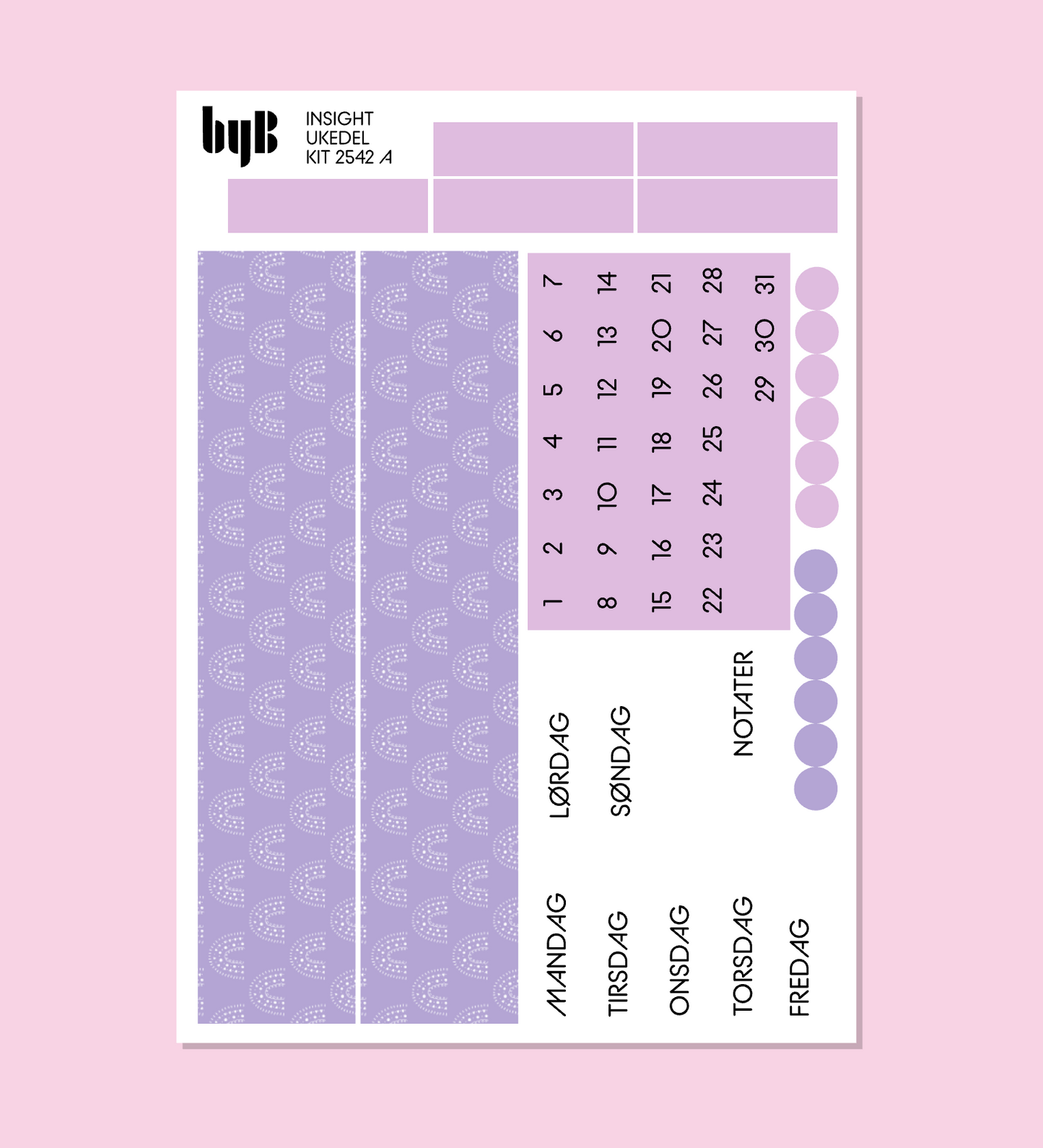 2542 INSIGHT PLANNER KIT - 3 ark