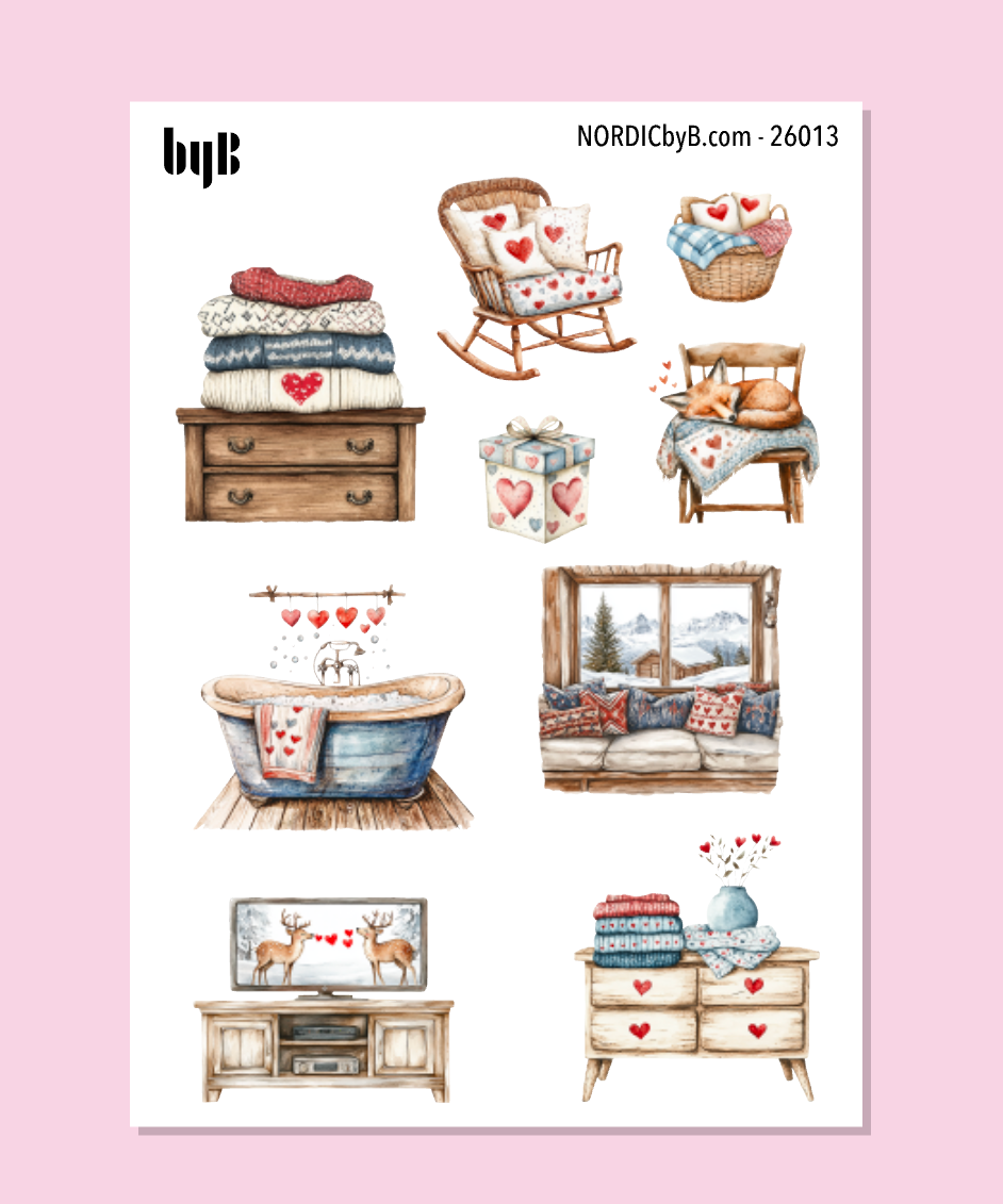 Blue-ish Love Stickers - Sticker Sheet