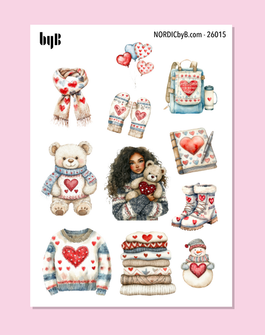 Blue-ish Love Stickers - Sticker Sheet