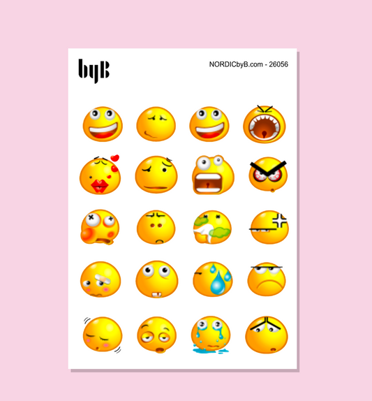 Fun Emoji Stickers - Sticker Sheet