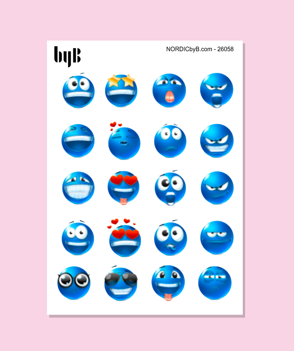 Fun Emoji Stickers - Sticker Sheet