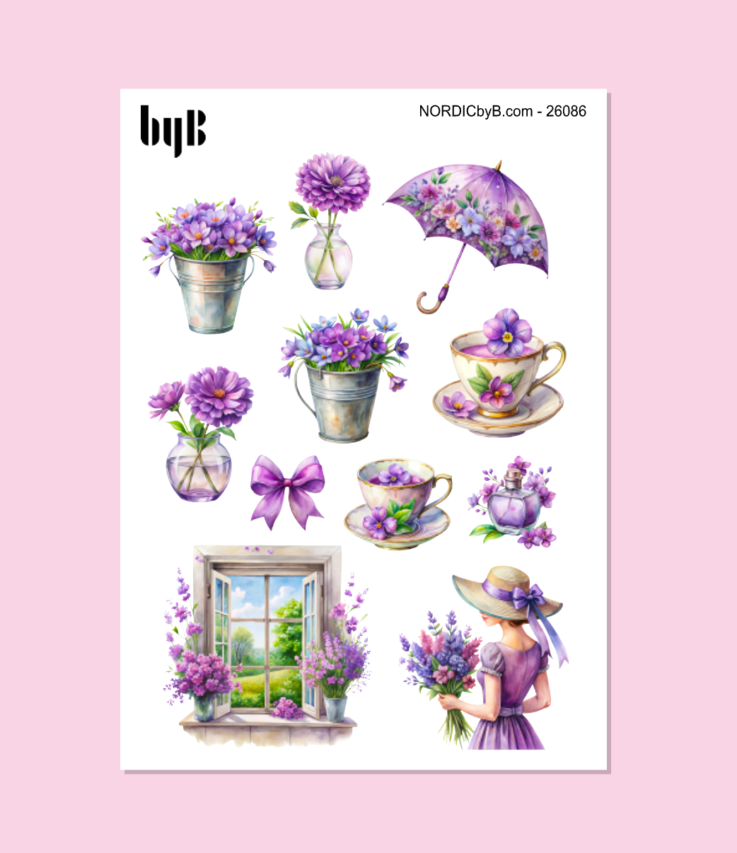 Lilac Summer Vibe - Sticker Sheet