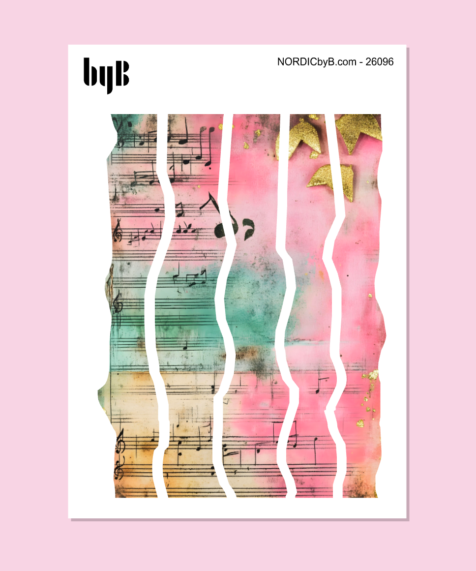 Deco Ripped Strips - Sticker Sheet