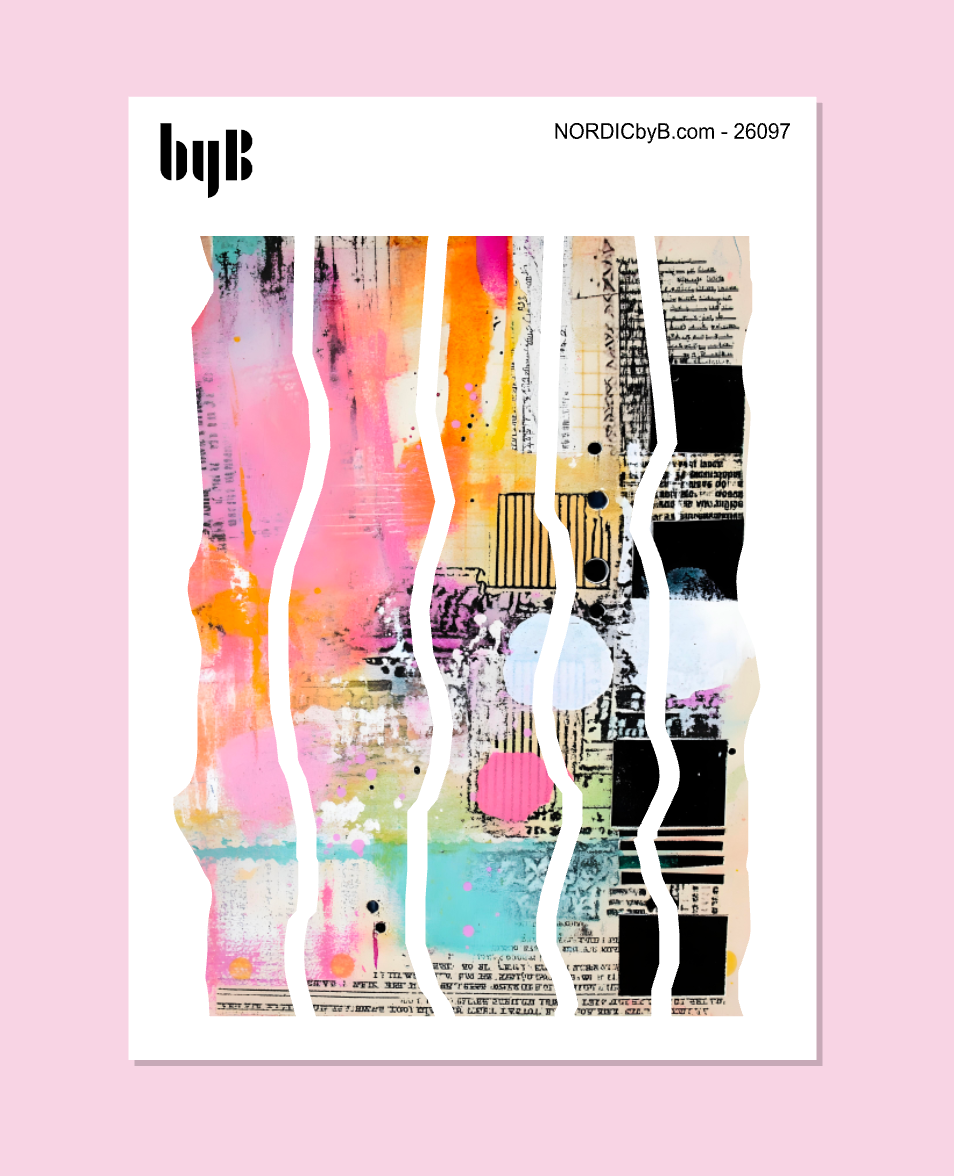 Deco Ripped Strips - Sticker Sheet