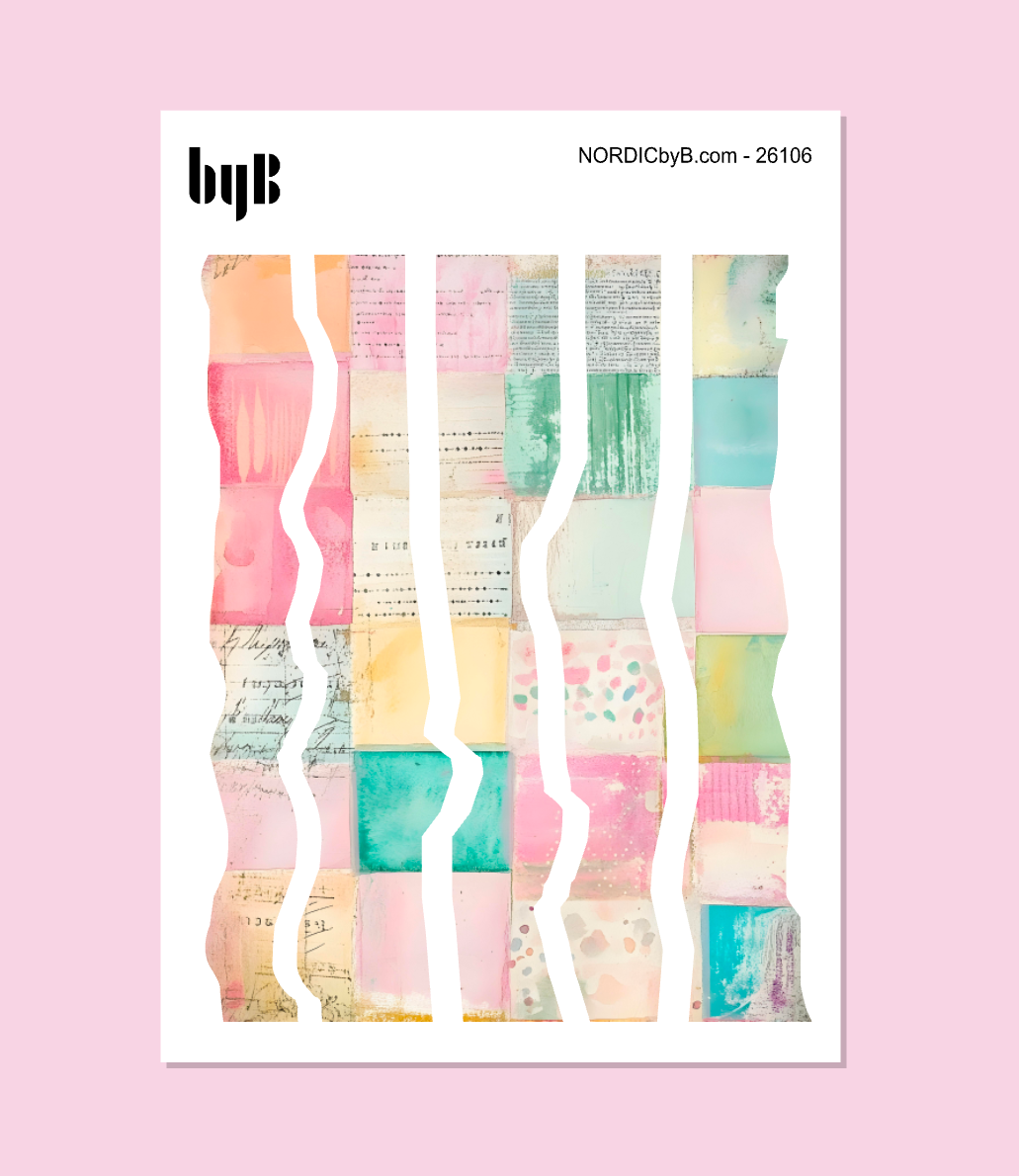 Deco Ripped Strips - Sticker Sheet
