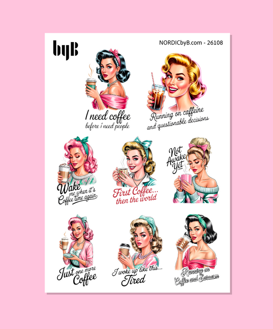 Retro Sassy Quotes - Sticker Sheet