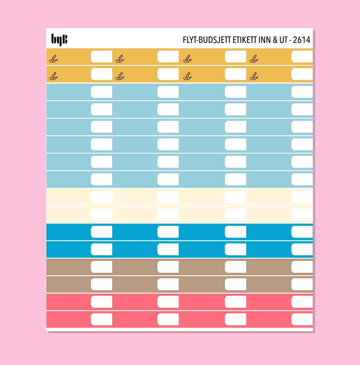 2614 FLYT-BUDSJETT for notatblokk (ny) - pakkedeal/enkeltark