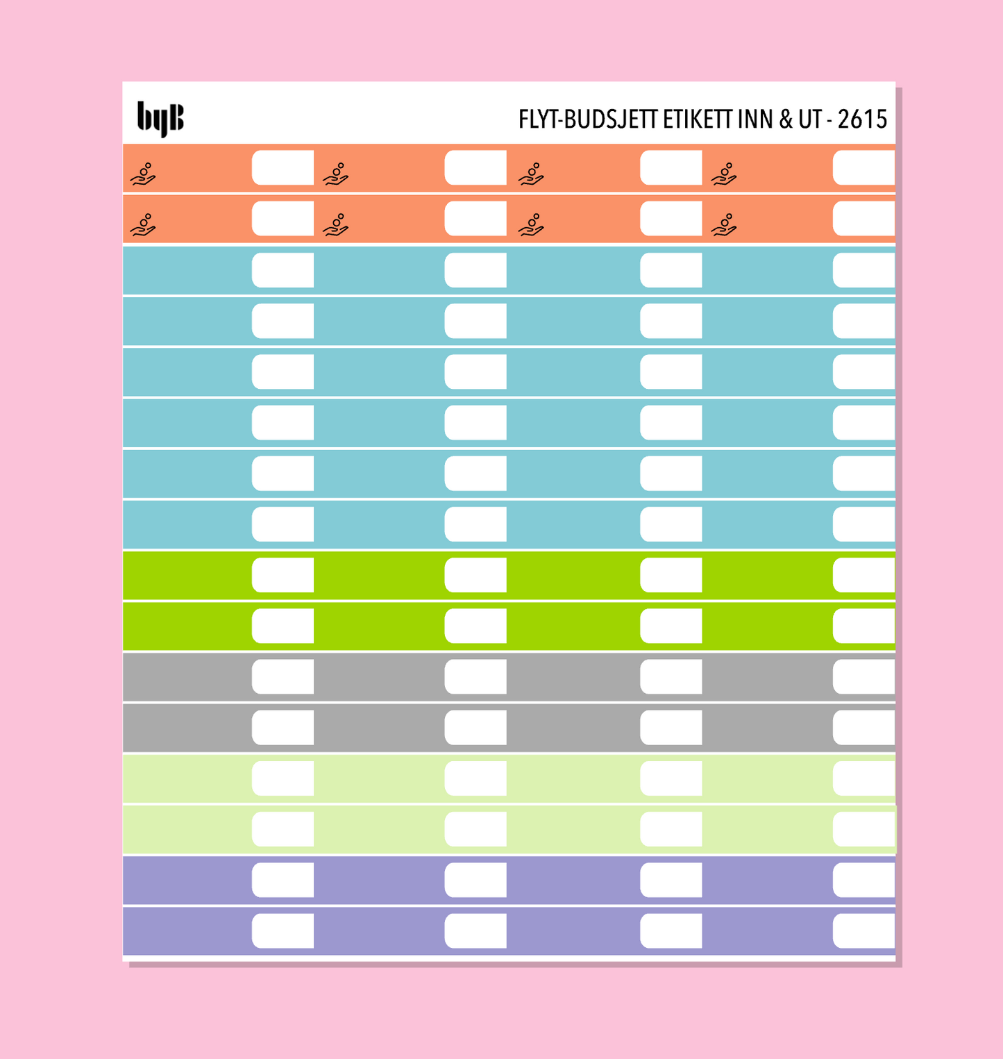 2615 FLYT-BUDSJETT for notatblokk (ny) - pakkedeal/enkeltark