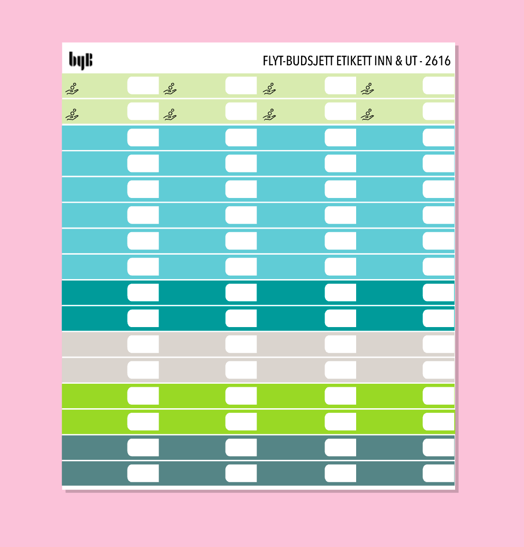 2616 FLYT-BUDSJETT for notatblokk (ny) - pakkedeal/enkeltark