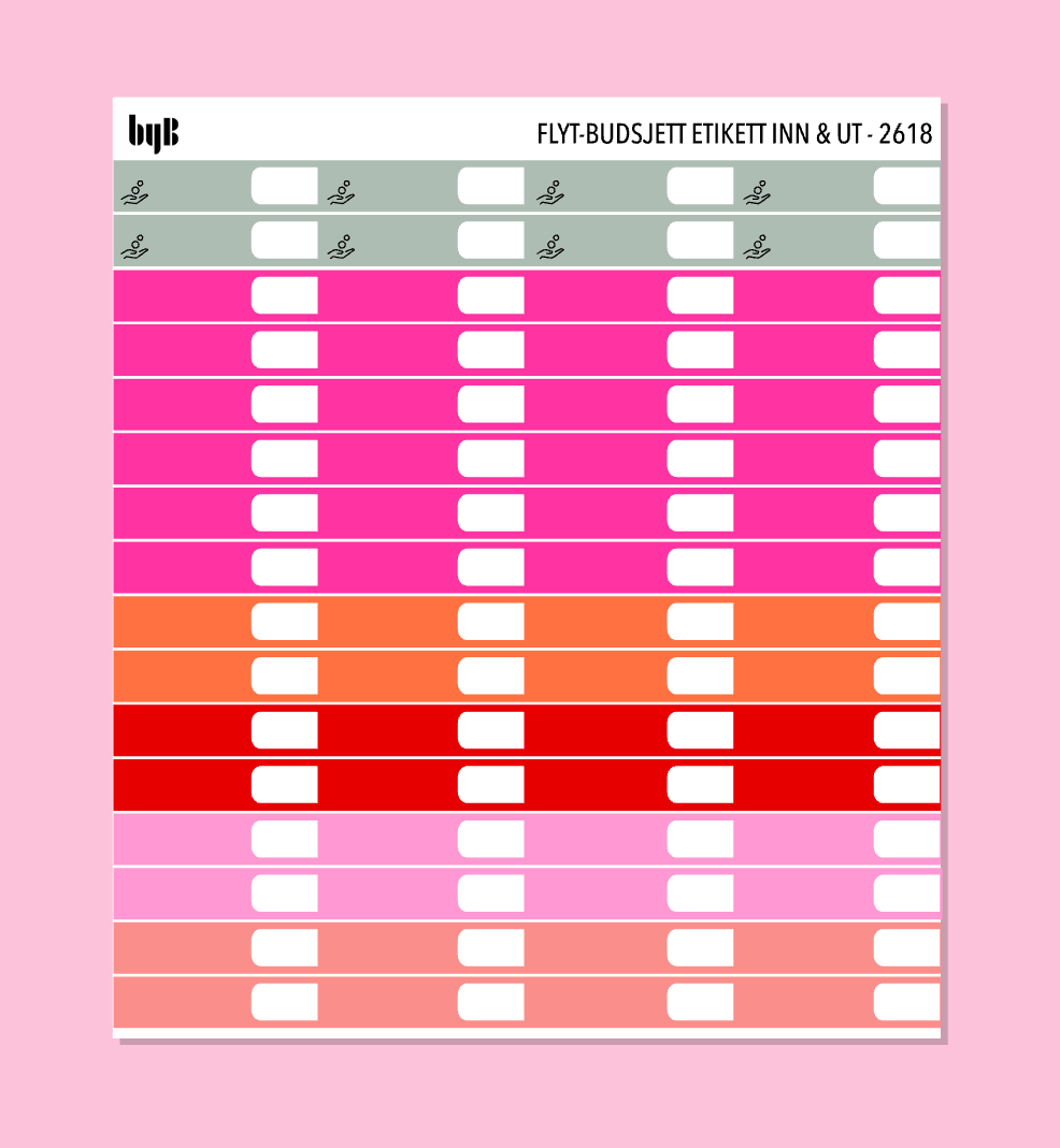 2618 FLYT-BUDSJETT for notatblokk (ny) - pakkedeal/enkeltark