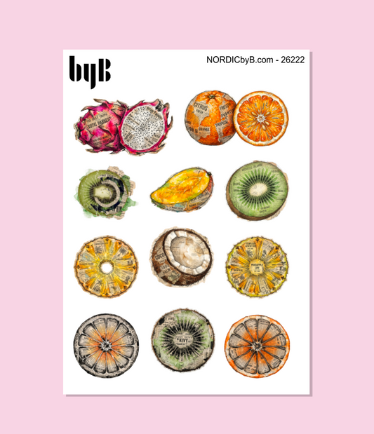 Fruit Mixed Media Stickers