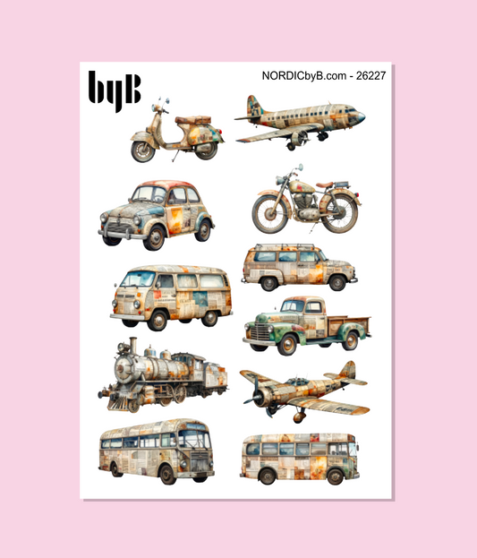 Transport Mixed Media Stickers