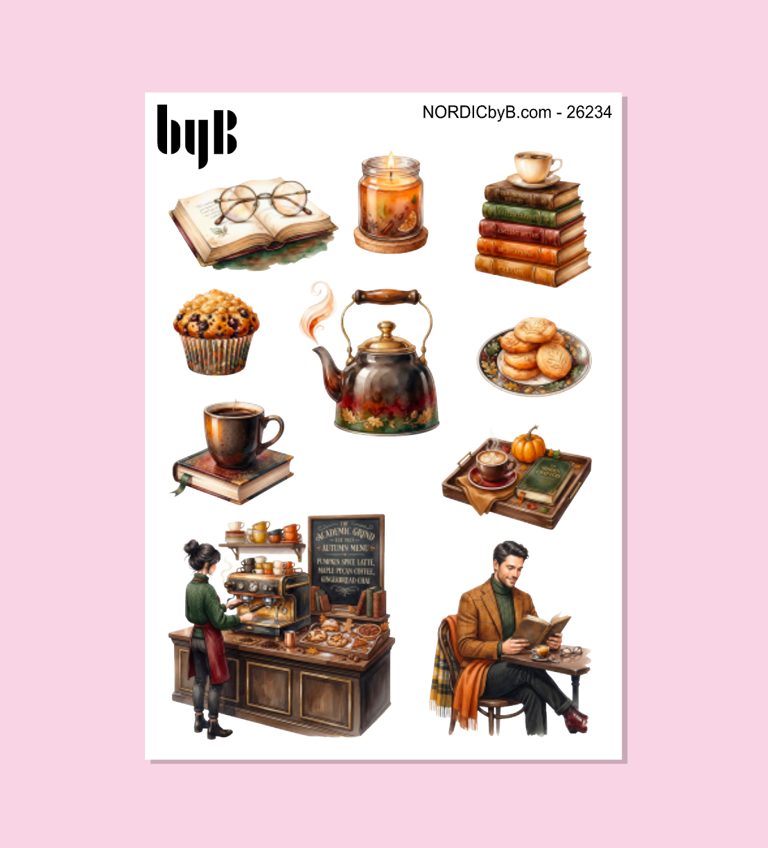 Fall Coffee Stickers