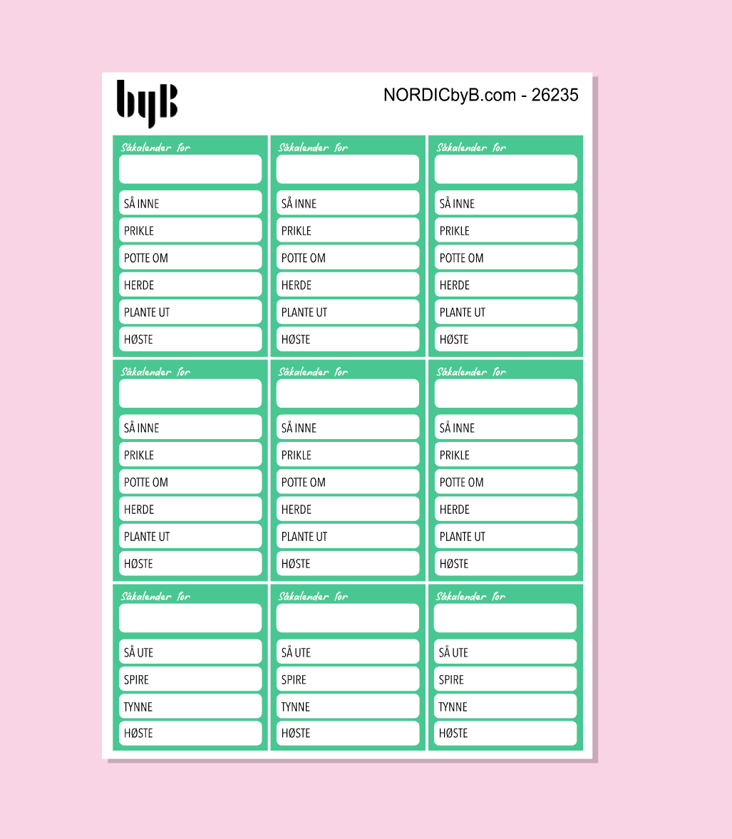 Garden Planning Functional Stickers