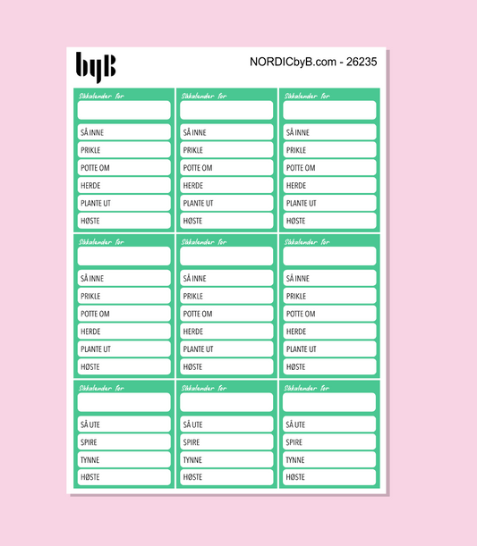 Garden Planning Functional Stickers