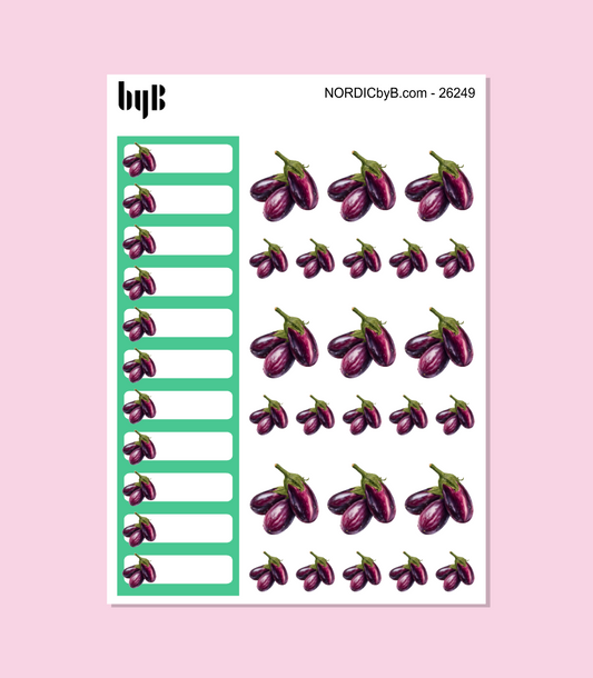 AUBERGINE Garden Planning Stickers