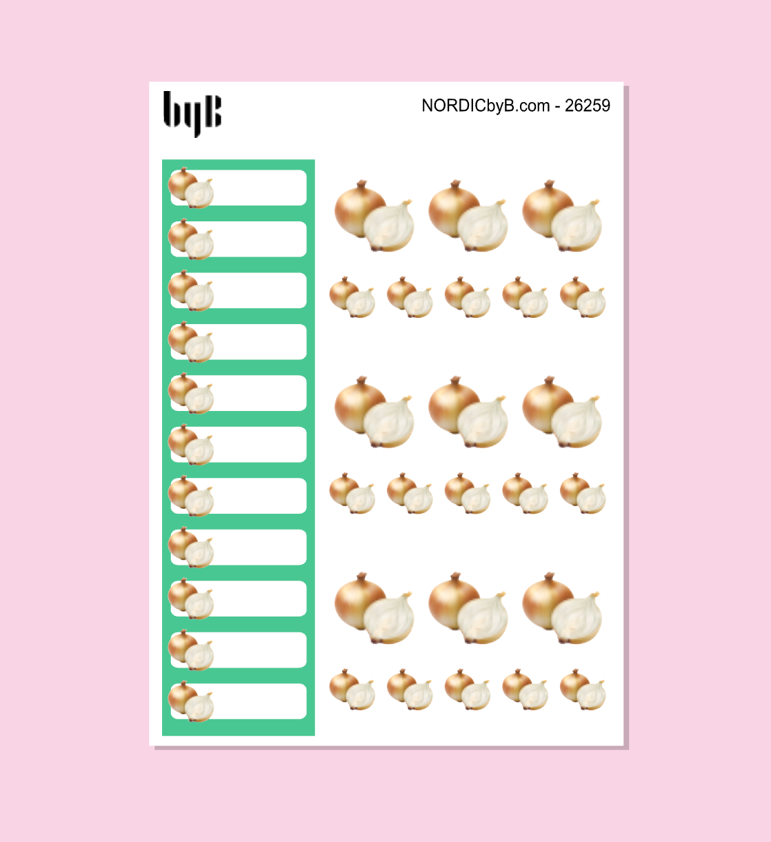 LØK (GUL) Garden Planning Stickers