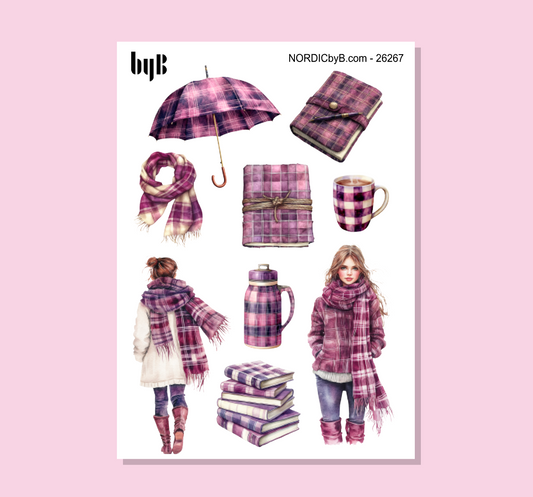 Purple Autumn Stickers