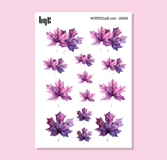 Purple Autumn Stickers