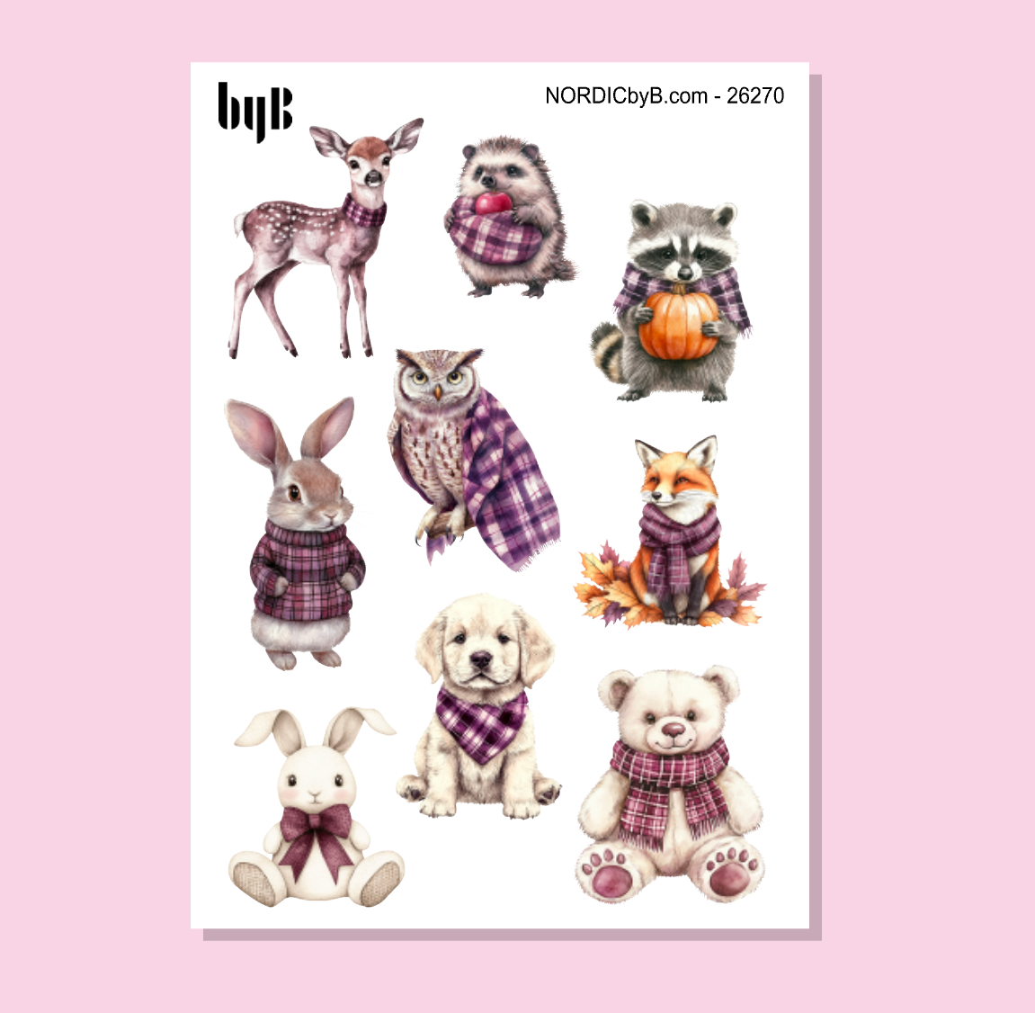 Purple Autumn Stickers