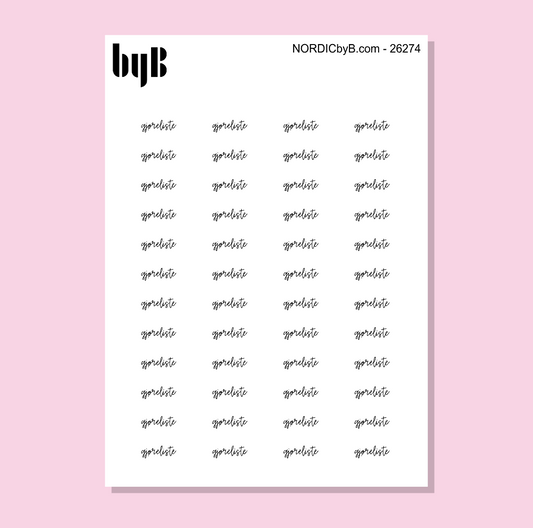 GJØRELISTE Funksjonelle Stickers