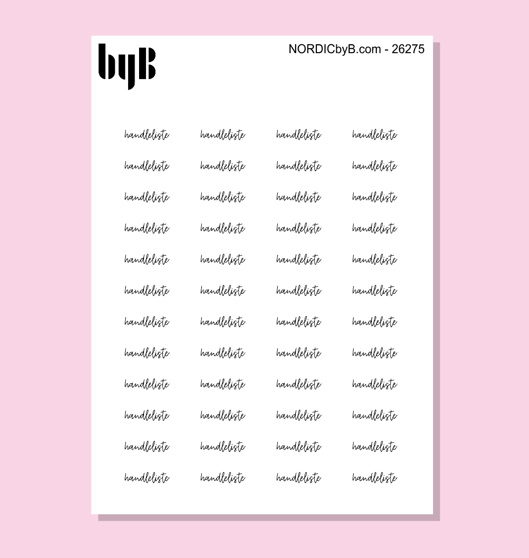 HANDLELISTE Funksjonelle Stickers