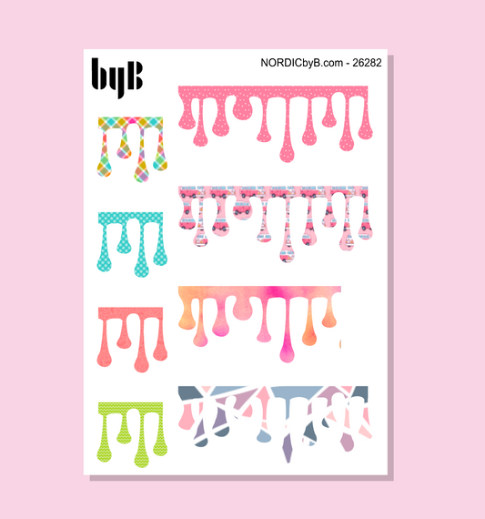 Colorful Drips Washi Stickers