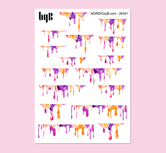 Colorful Drips Washi Stickers